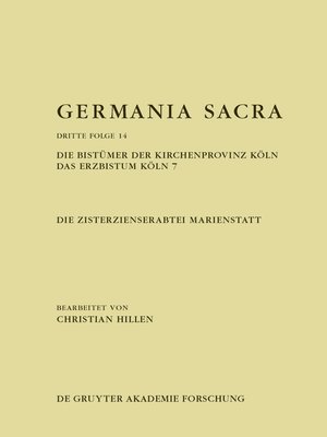 cover image of Germania Sacra